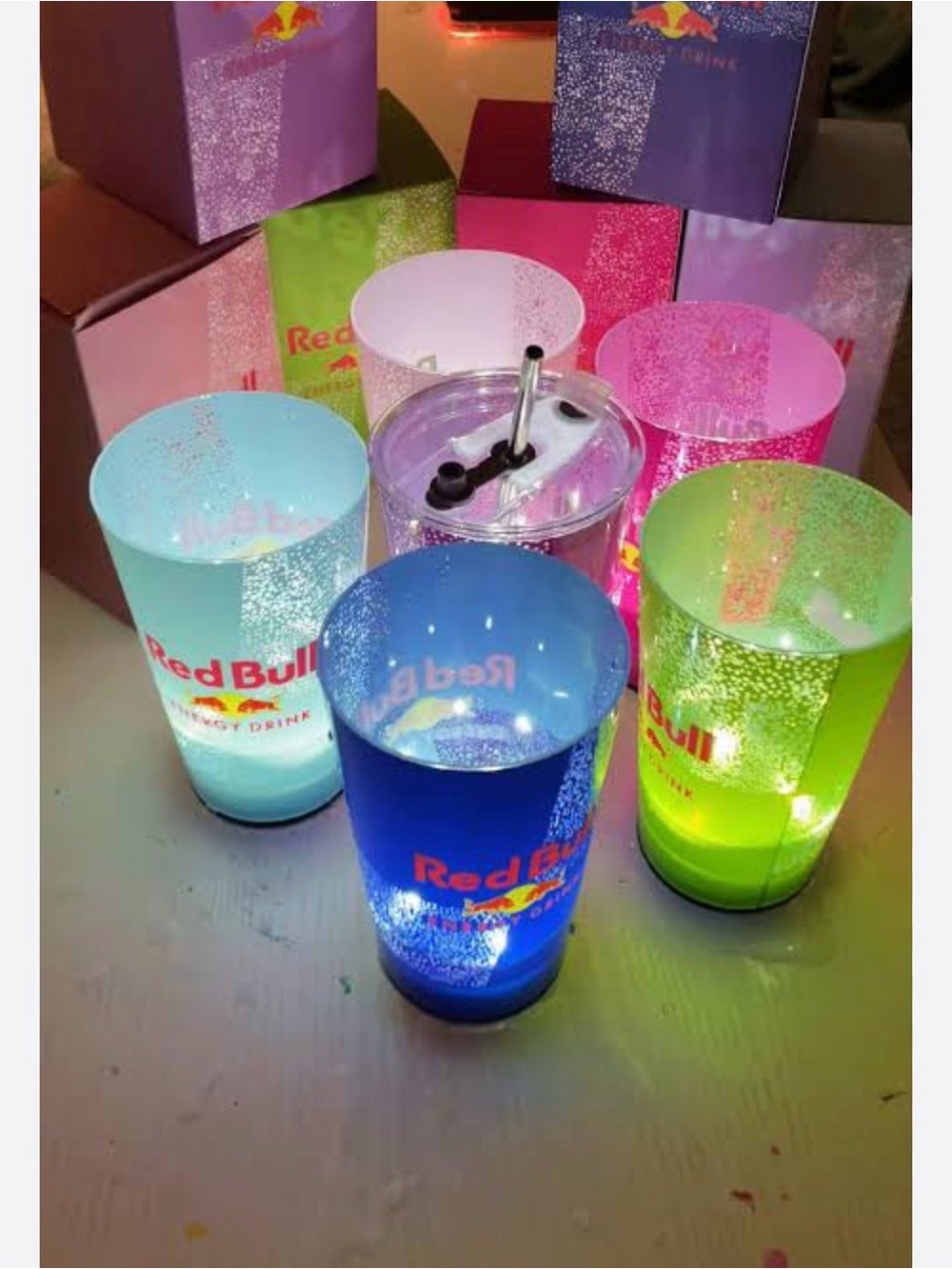 Red Bull LED Color-Changing Night Light Cup - Assorted colors